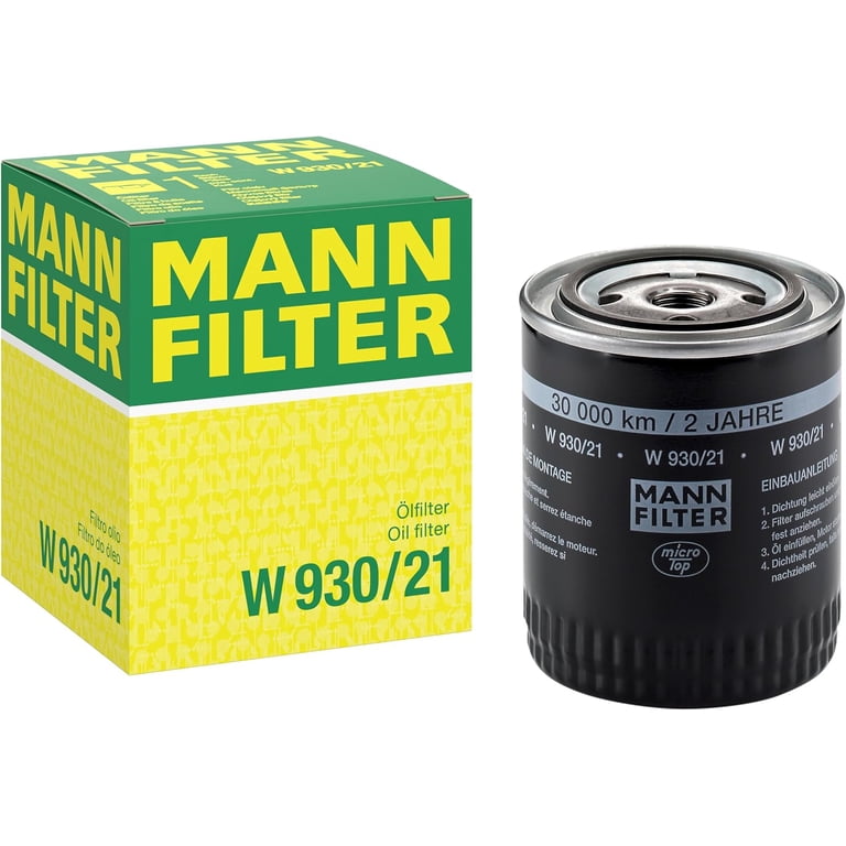 Mann-Hummel W 930/21 Spin-On Oil Filter for Audi & Volkswagen, OEM