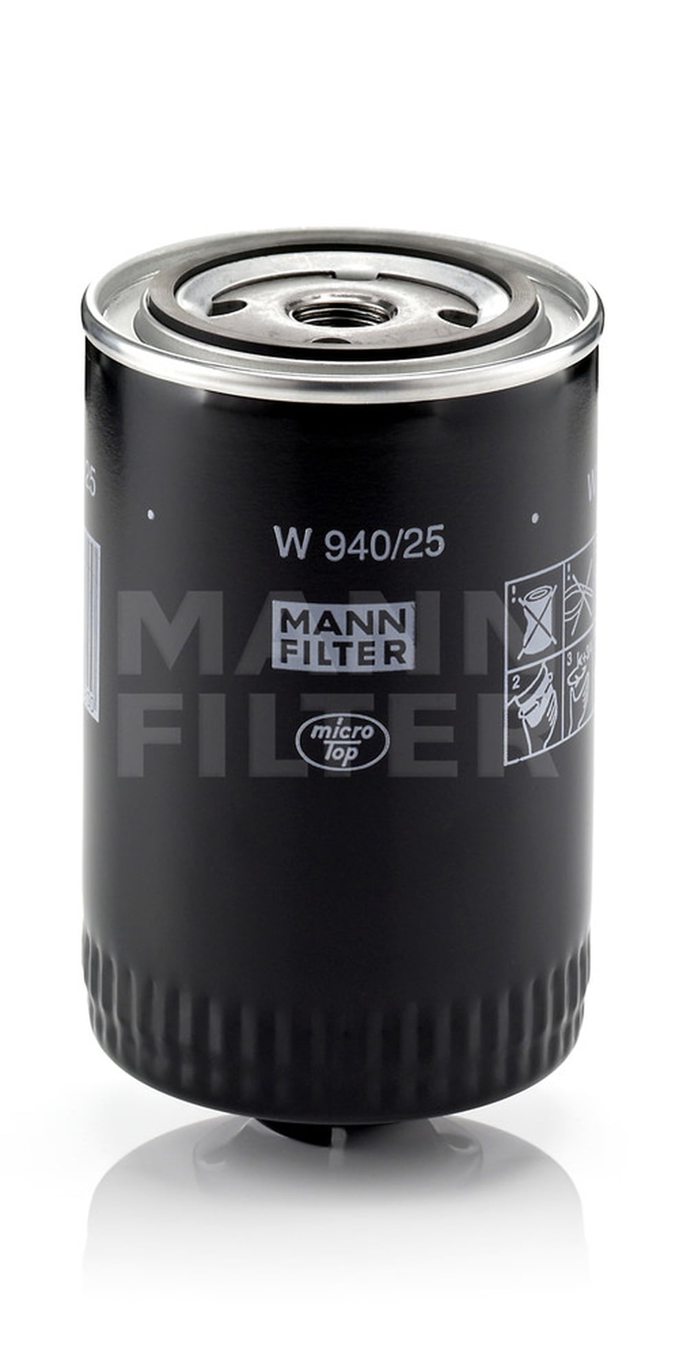 Mann-Hummel W 940/25 Spin-On Oil Filter Fits select: 1996-2005 - Main Image