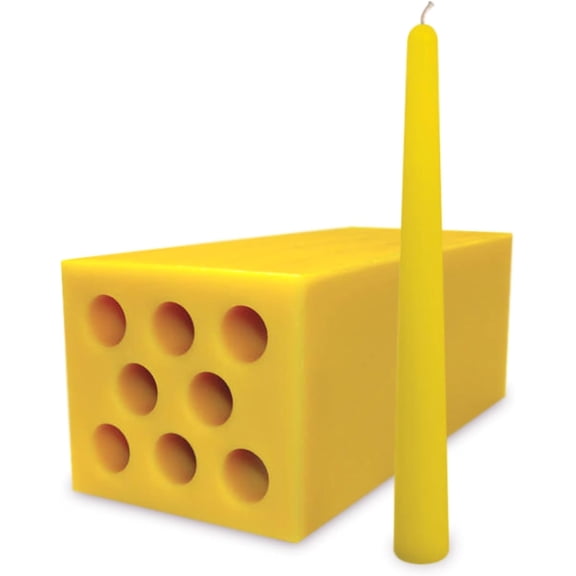 Mann Lake 10" Taper Candle Mold, 8-Cavity Flexible Rubber, Durable & Reusable for DIY Candle Crafting, Easy Release for Beginners and Experts, Slim, Elegant Candles for Weddings & Holidays
