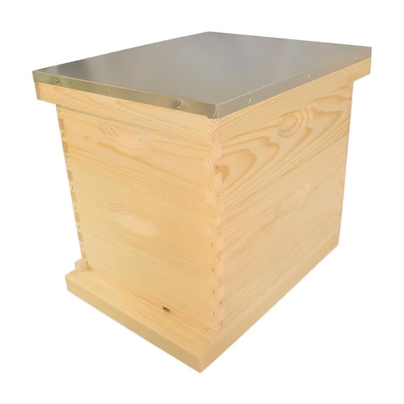 Mann Lake Complete Hive Kit Combo, Includes 1 Deep and 1 Medium Super Box, Quality Pine, Made in USA, Ideal for Beginners, 10 Frame Unpainted