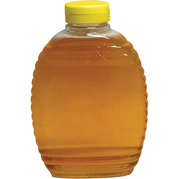 Mann Lake Deluxe Honey Squeeze Bottles, Easy-to-Use Plastic Honey Dispensers with Secure Yellow Flip-Top Lids, Perfect for Honey Storage, 12-Pack, 1 1/2 lb