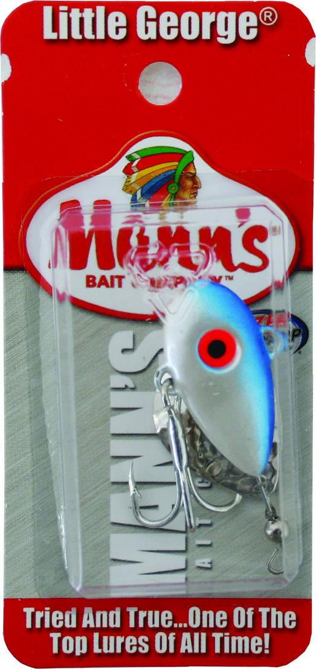 Mann's Bait Company Little George Fishing Lure, White & Blue, 1/2 Oz.