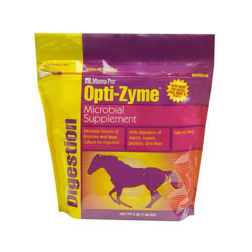 Manna Pro 1000082 OptiZyme Digestive Supplement For Horses, 3Lbs