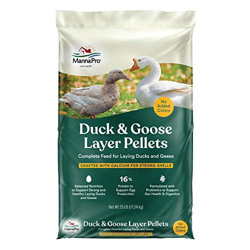 Manna Pro 1030543 Formulated with Probiotics to Support Healthy Digestion | 25 Pounds Duck Layer Pellet, 25 lbs