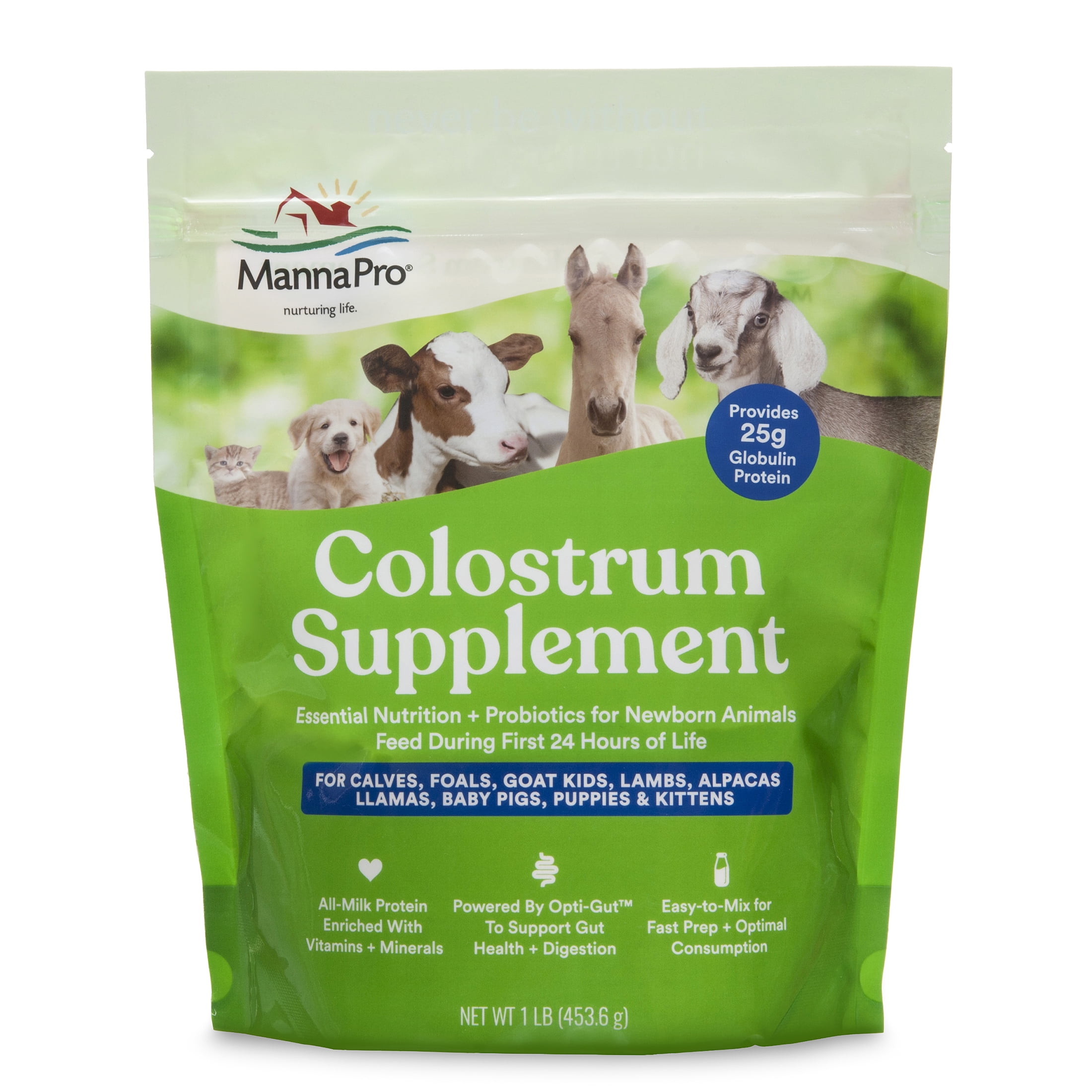 Manna Pro Colostrum Supplement MultiSpecies EasytoMix Formula 1 lb
