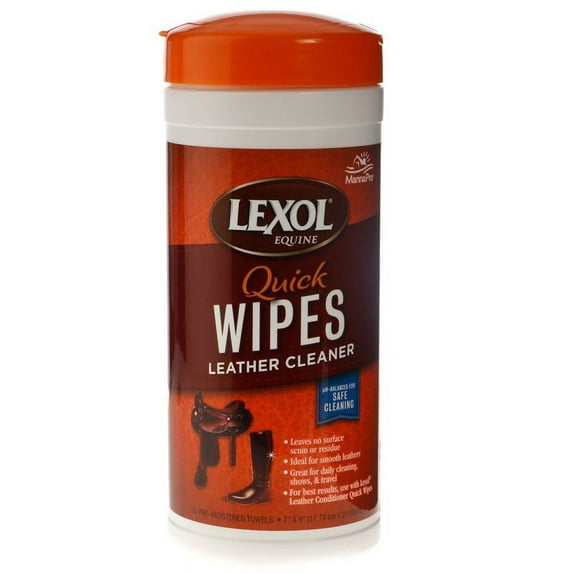 Lexol Leather Cleaner Quick Wipes - 75 Pre-Moistened Towels (3 Packs Containing 25 Each)