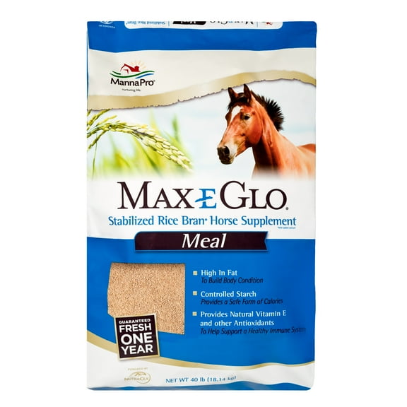 Manna Pro Max-E-Glo Stabilized Rice Bran, Meal, 40 lb