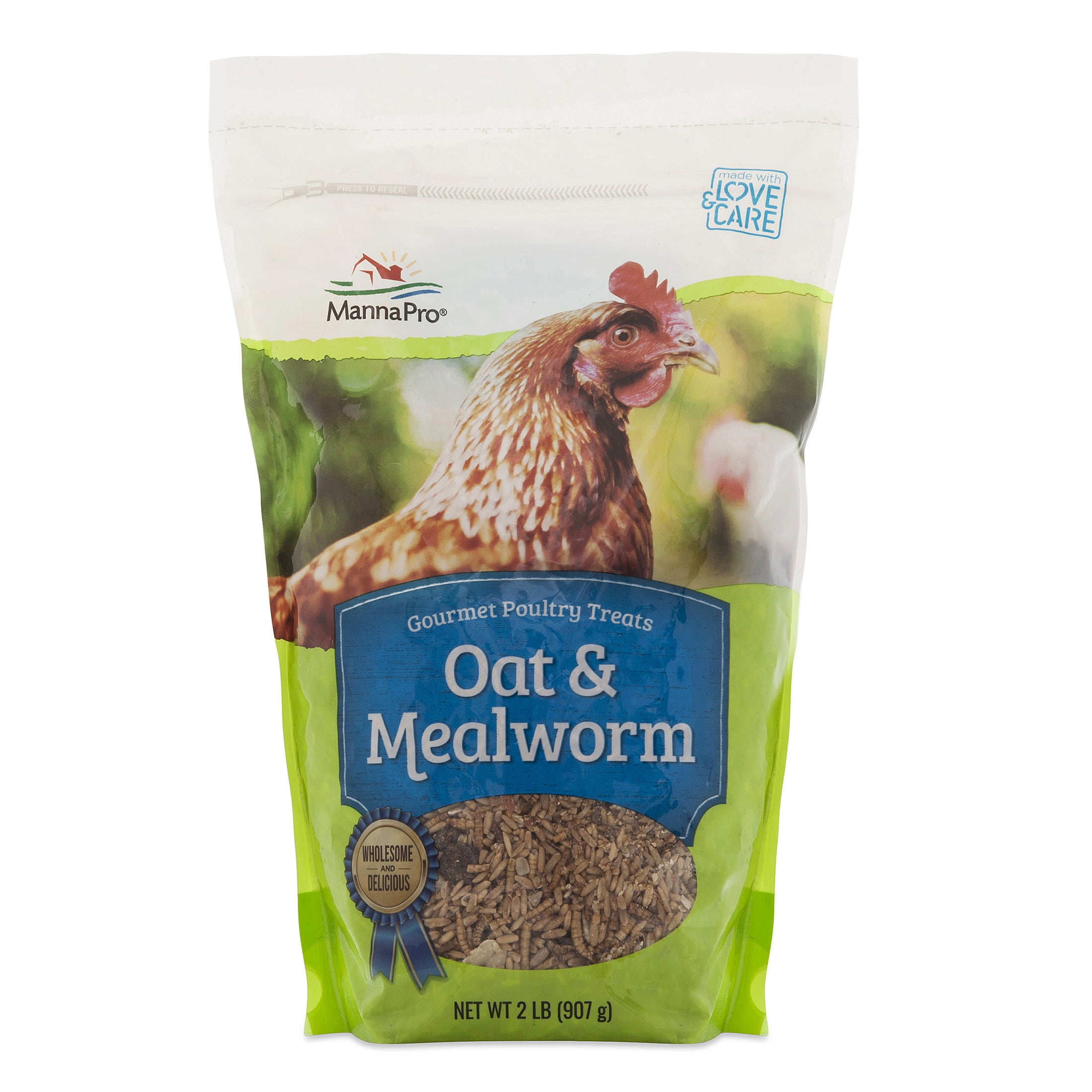 Manna Pro Oat and Mealworm, Gourmet Poultry Treat, 2 Pounds