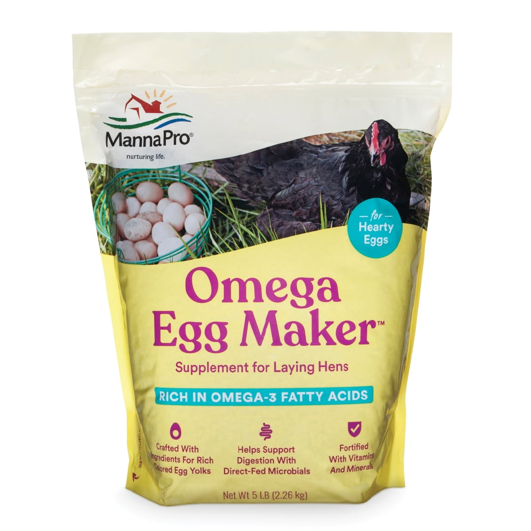 Manna Pro Omega Egg Maker, Supplement for Laying Hens -5 lbs.