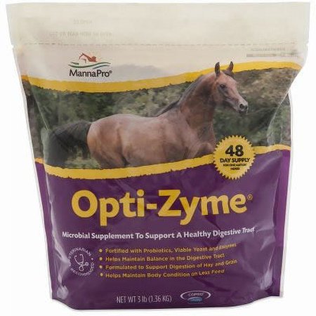 Manna Pro Opti-Zyme Digestive Supplement For Horses, 3-Lbs. 1 Pack