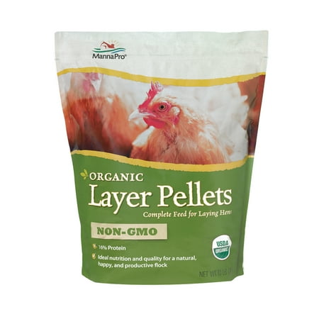 Manna Pro Organic Layer Pellets Chicken Feed Pellets, Non-GMO, 10 Pounds