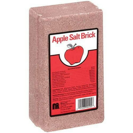 Manna Pro Shaped Salt Lick Apple Flavored Salt Brick, 4 lb.