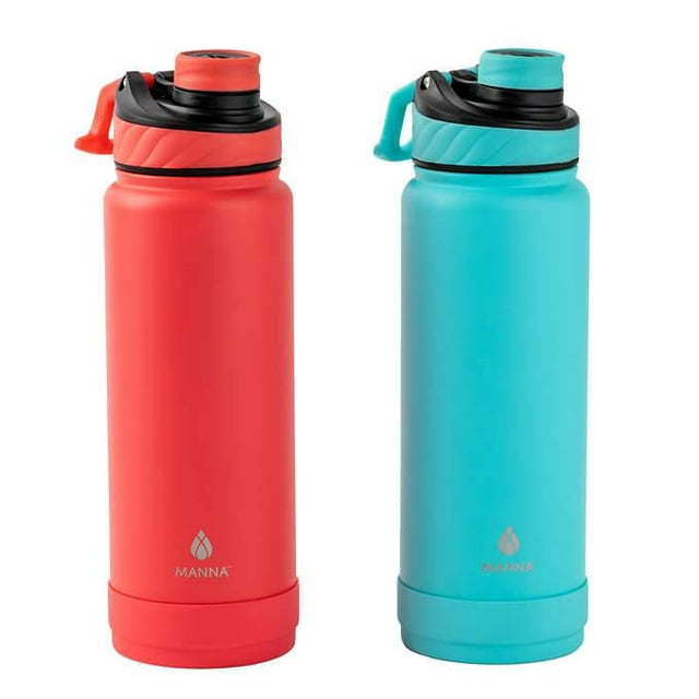 Manna Stainless Steel Convoy 32oz Water Bottle, 2-pack