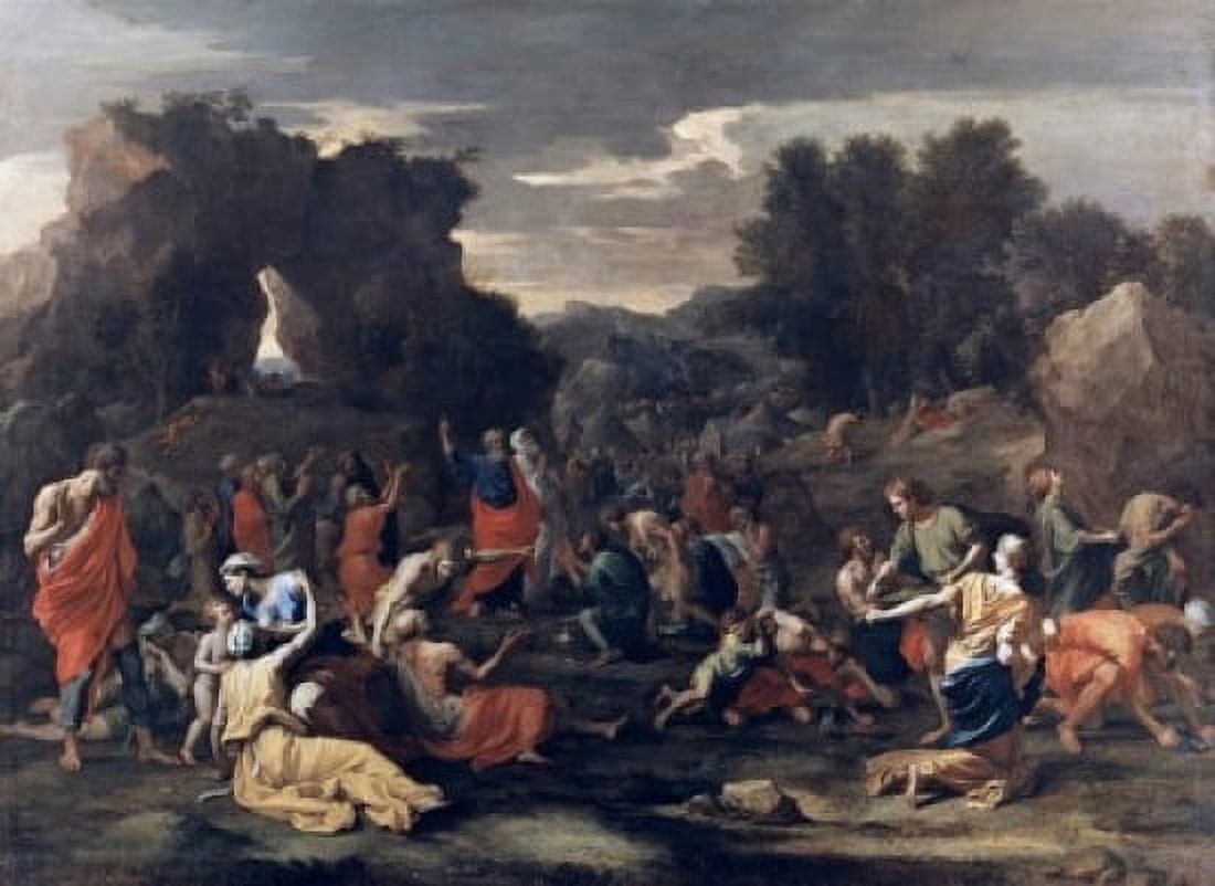 Manna from Heaven 1639 Nicolas Poussin (1594-1665 French)  Musee du Louvre Paris France Canvas Art - Nicolas Poussin (24 x 36)