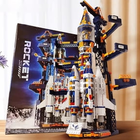 Manned Rocket & Space Station Building Blocks Set, City Space Architecture STEM Educational Assembly Toy, Perfect Christmas Birthday Gift for Kids