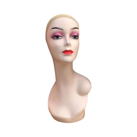 Mannequin Display Head Left Shoulder Display Model Multifunctional Female Manikin for Necklaces Hairpieces Glasses Hats Style B