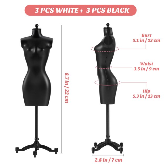 Mannequin Display Standform Dress Rack Clothing Mini Model Holder Support Gown Cloth Stands