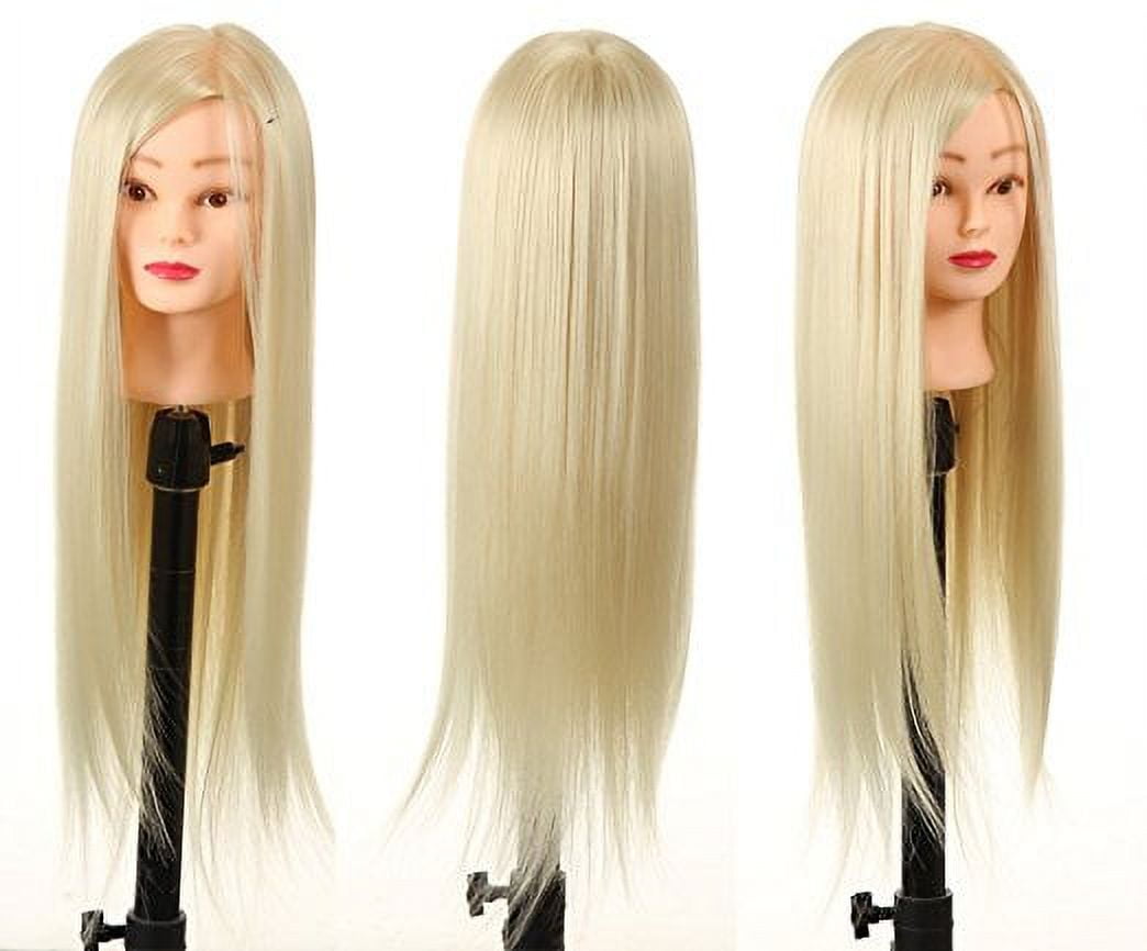 Beauty Star Mannequin Head with 80% Real Human Hair, Manikin Doll Head for  Hair Styling, Cosmetology Makeup Hairdressing Training Practice Head with