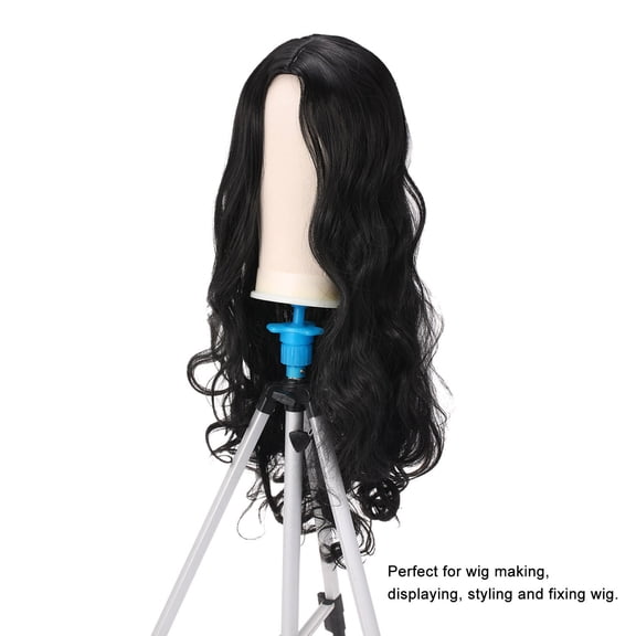Mannequin Head Foam Canvas Block Head, Wig Making, Displaying, Cork Canvas Block Head, Styling and Fixing Wig for Salon Home Use