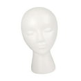 thumbnail image 1 of Mannequin Head Manikin Head Display White Stable Lightweight Scarf Jewelry Display Hairpiece Stand for Jewelry Home Barbershop Headphone Style E, 1 of 10