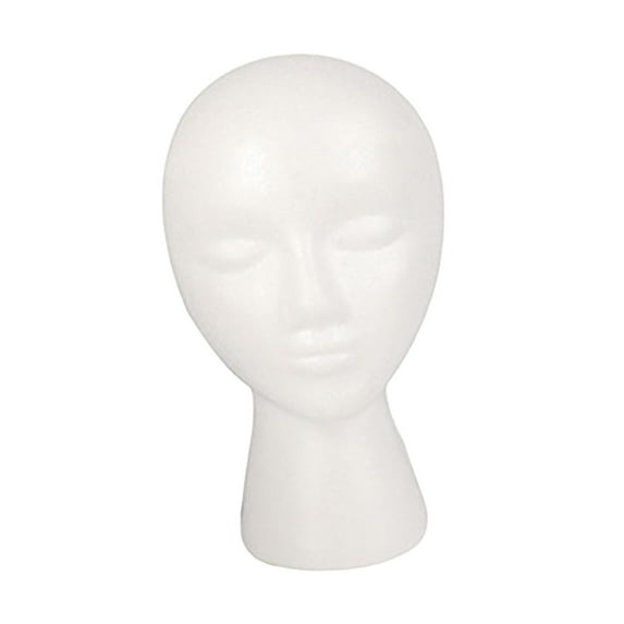 Mannequin Head Manikin Head Display White Stable Lightweight Scarf Jewelry Display Hairpiece Stand for Jewelry Home Barbershop Headphone Style E