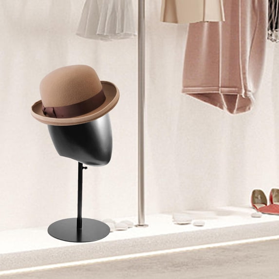 Mannequin Head Model, Styling Display Sturdy Display, Hair Hats Hairpieces Hat Holder, Display Manikin Head Model for Glasses black