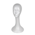 thumbnail image 1 of Mannequin Head for Women Styling & Display with Adjustable Height Extra Long Neck Female Foam Head Model for Wig Hat Glasses Stand (1 Count), 1 of 5
