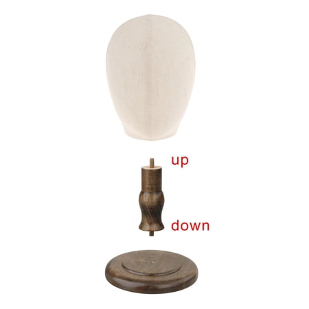 Mannequin Manikin Head, Hat Display Stand, Children Freestanding Multi Purpose Wooden Base Hat Rack Stand Holder for Home Props Shop Dark Brown