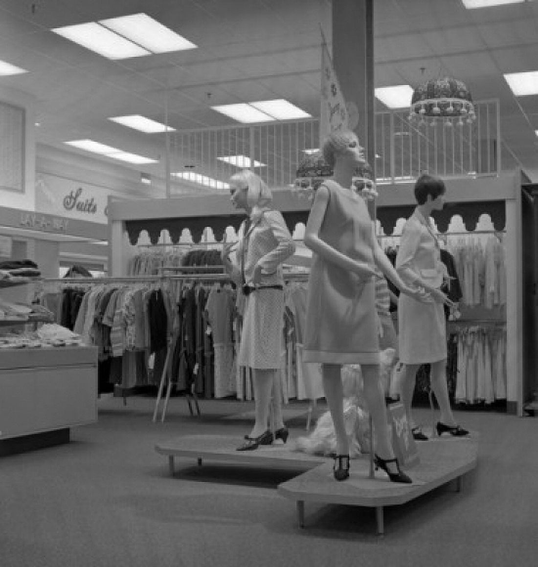Mannequins in cloth shop Canvas Art - (24 x 36)