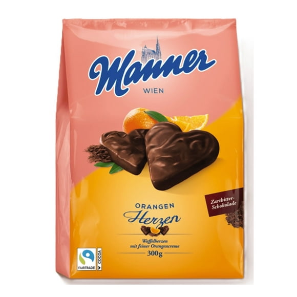 Manner Orange Wafer Hearts