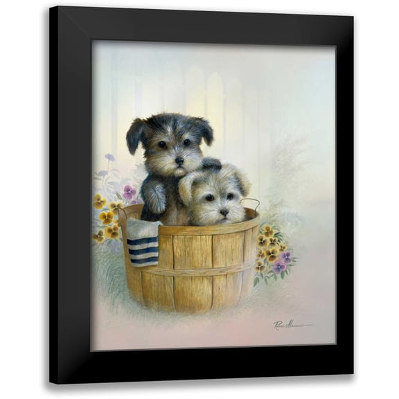 Manning, Ruane 12x14 Black Modern Framed Museum Art Print Titled - Brotherly Love