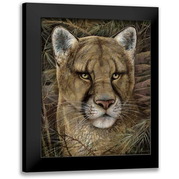 Manning, Ruane 12x14 Black Modern Framed Museum Art Print Titled - Elusive Encounter