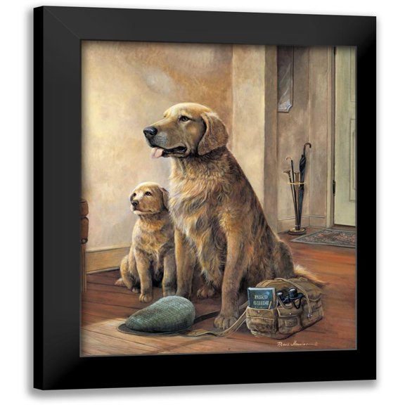 Manning, Ruane 12x14 Black Modern Framed Museum Art Print Titled - Trail Buddies