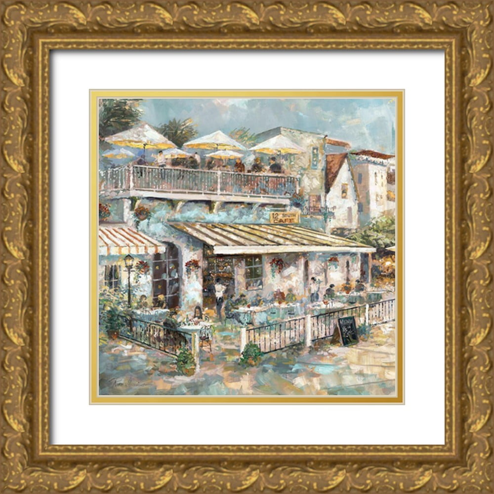 Manning, Ruane 15x15 Gold Ornate Wood Framed with Double Matting Museum ...