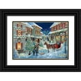 thumbnail image 1 of Manning, Ruane 18x13 Black Ornate Wood Framed with Double Matting Museum Art Print Titled - Holiday Joy Caroling, 1 of 4