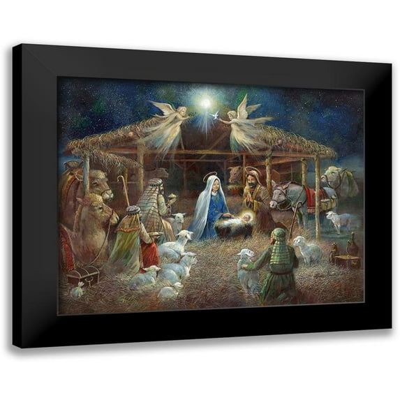 Manning, Ruane 18x15 Black Modern Framed Museum Art Print Titled - The Nativity