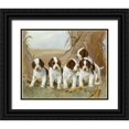 thumbnail image 1 of Manning, Ruane 18x15 Black Ornate Wood Framed with Double Matting Museum Art Print Titled - Belles Pups, 1 of 4