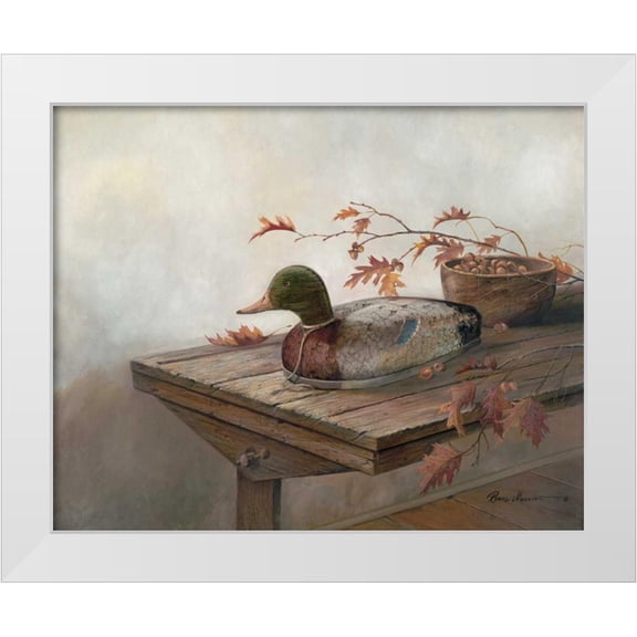 Manning, Ruane 18x15 White Modern Wood Framed Museum Art Print Titled - Acorn Harvest