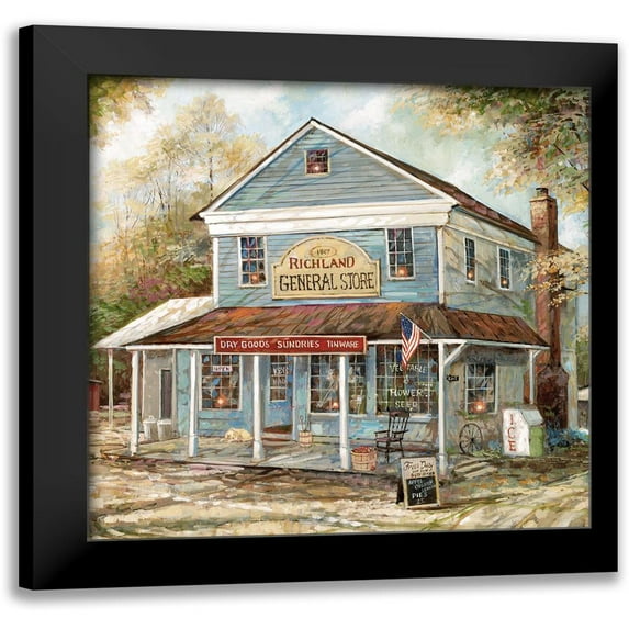 Manning, Ruane 20x20 Black Modern Framed Museum Art Print Titled - General Store