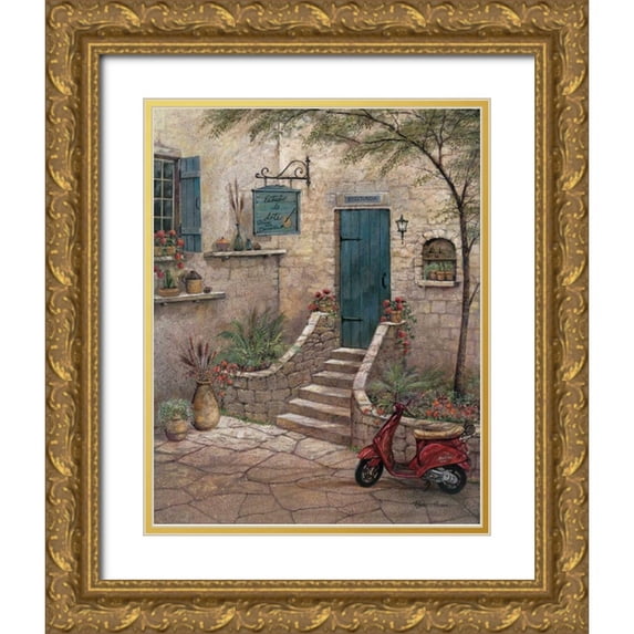 Manning, Ruane 20x24 Gold Ornate Wood Framed with Double Matting Museum Art Print Titled - Estudio de Arte