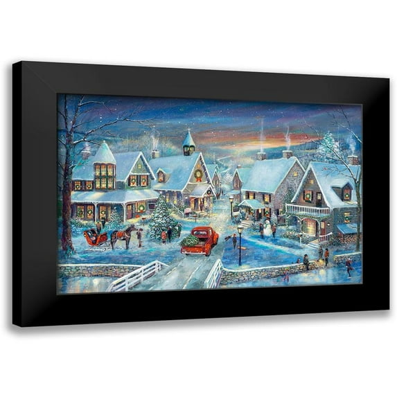 Manning, Ruane 24x17 Black Modern Framed Museum Art Print Titled - Celebrating Home for the Holidays
