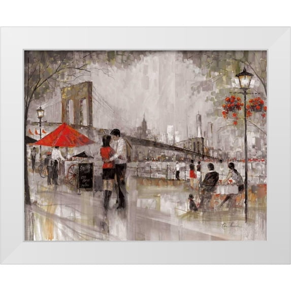 Manning, Ruane 24x20 White Modern Wood Framed Museum Art Print Titled - New York Romance
