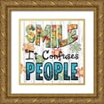 thumbnail image 1 of Manning, Ruane 26x26 Gold Ornate Wood Framed with Double Matting Museum Art Print Titled - Smile, 1 of 4