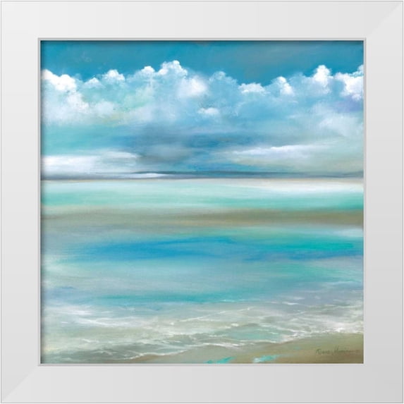 Manning, Ruane 26x26 White Modern Wood Framed Museum Art Print Titled - Tranquility By The