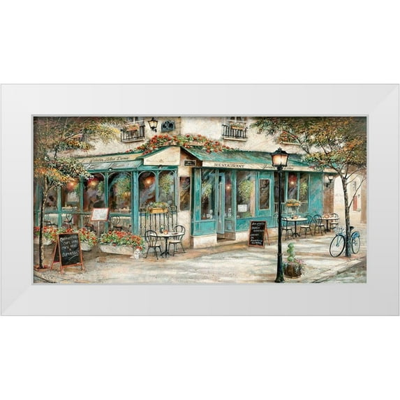 Manning, Ruane 32x18 White Modern Wood Framed Museum Art Print Titled - Rue du Jardin