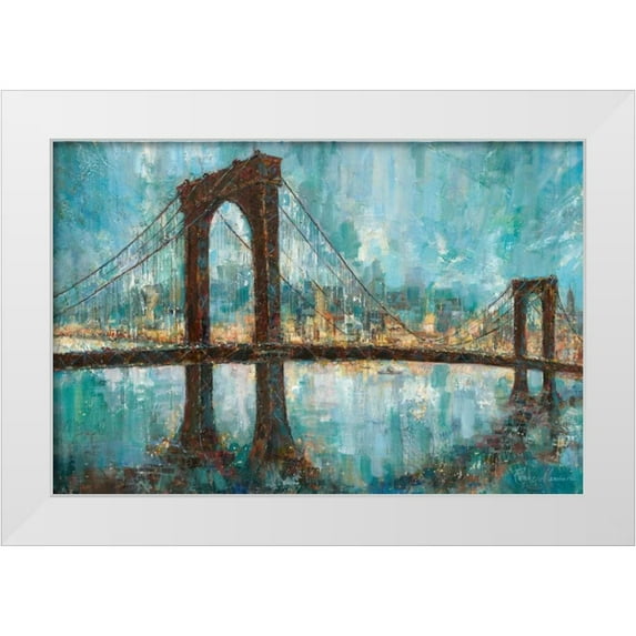 Manning, Ruane 32x23 White Modern Wood Framed Museum Art Print Titled - Manhattan Memories