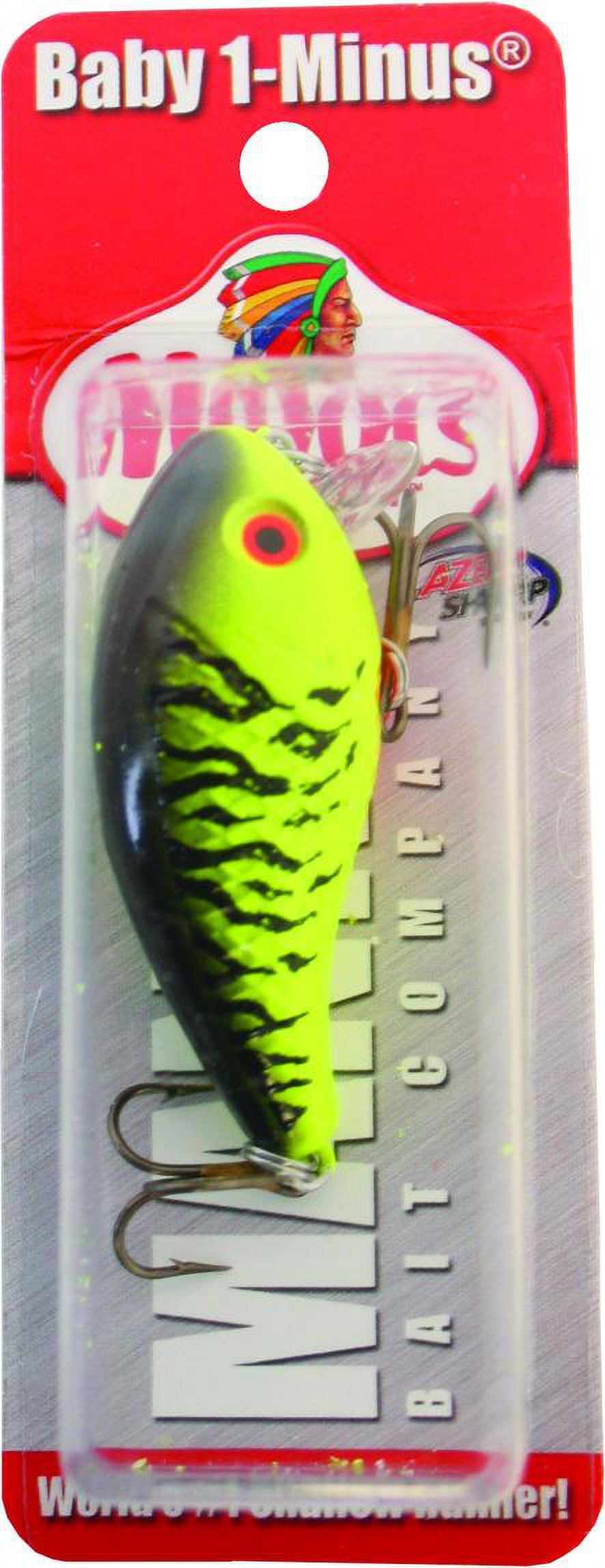 Manns SB466C Baby 1-Minus Crankbait 2 1/4 1/4 oz Fire Shad Crystaglow 