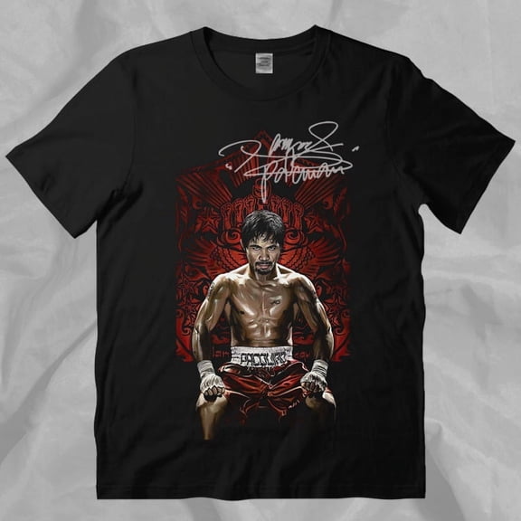 Manny Pacquiao Legend Retro 2009 Rare Black T-Shirt