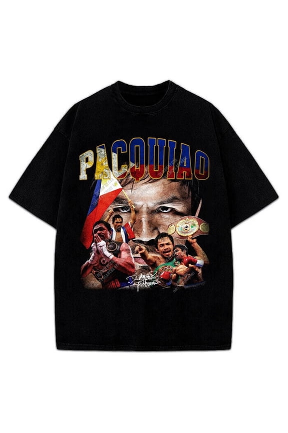 Manny Pacquiao Pacman Goat Boxing Vintage Style Graphic Design T-Shirt