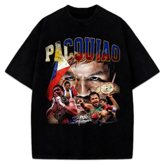 Manny Pacquiao Pacman Goat Boxing Vintage Style Graphic Design T-Shirt